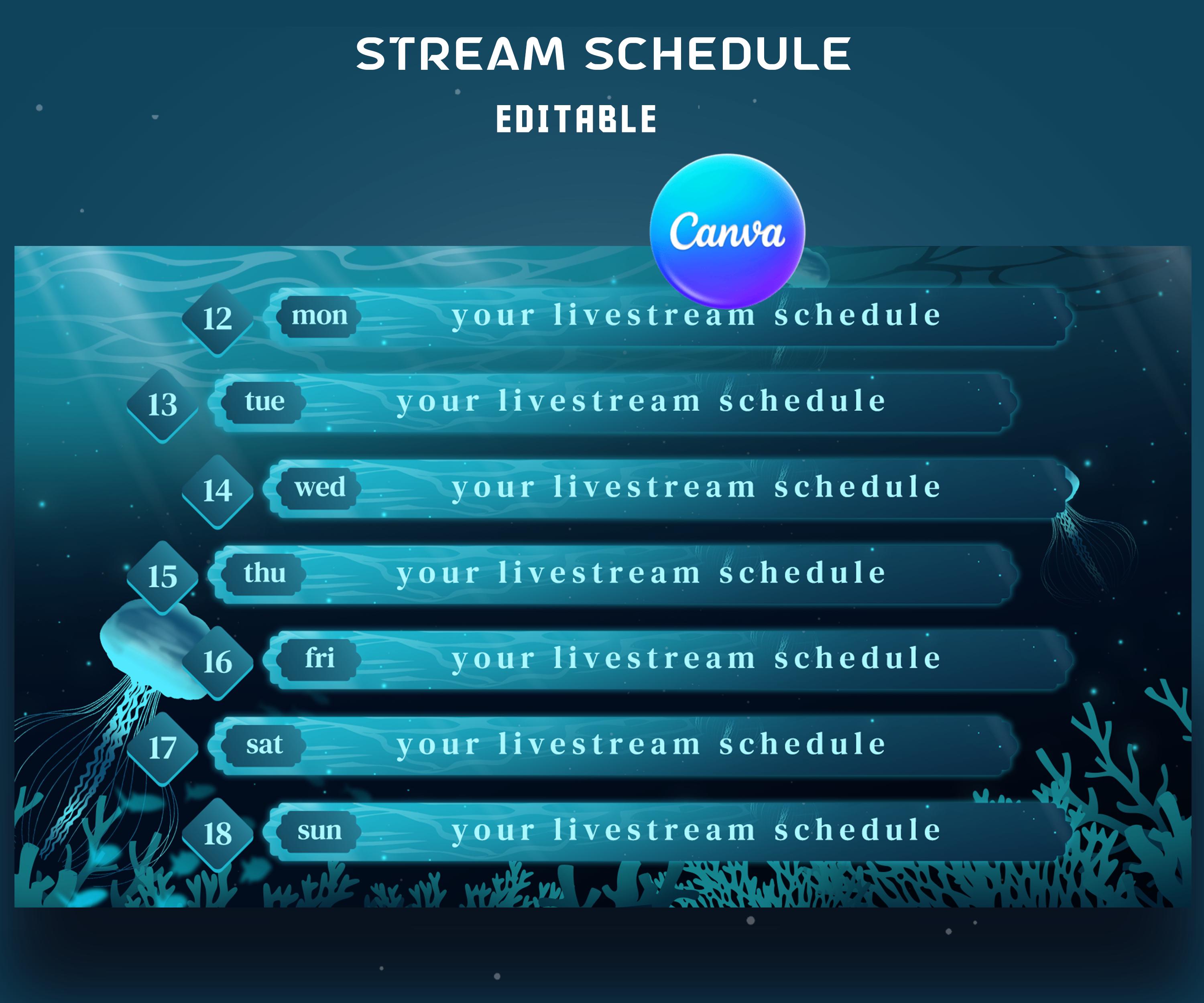 Hidden Reef Animated Stream Overlay Package, Dark Blue Overlay, Deep ...