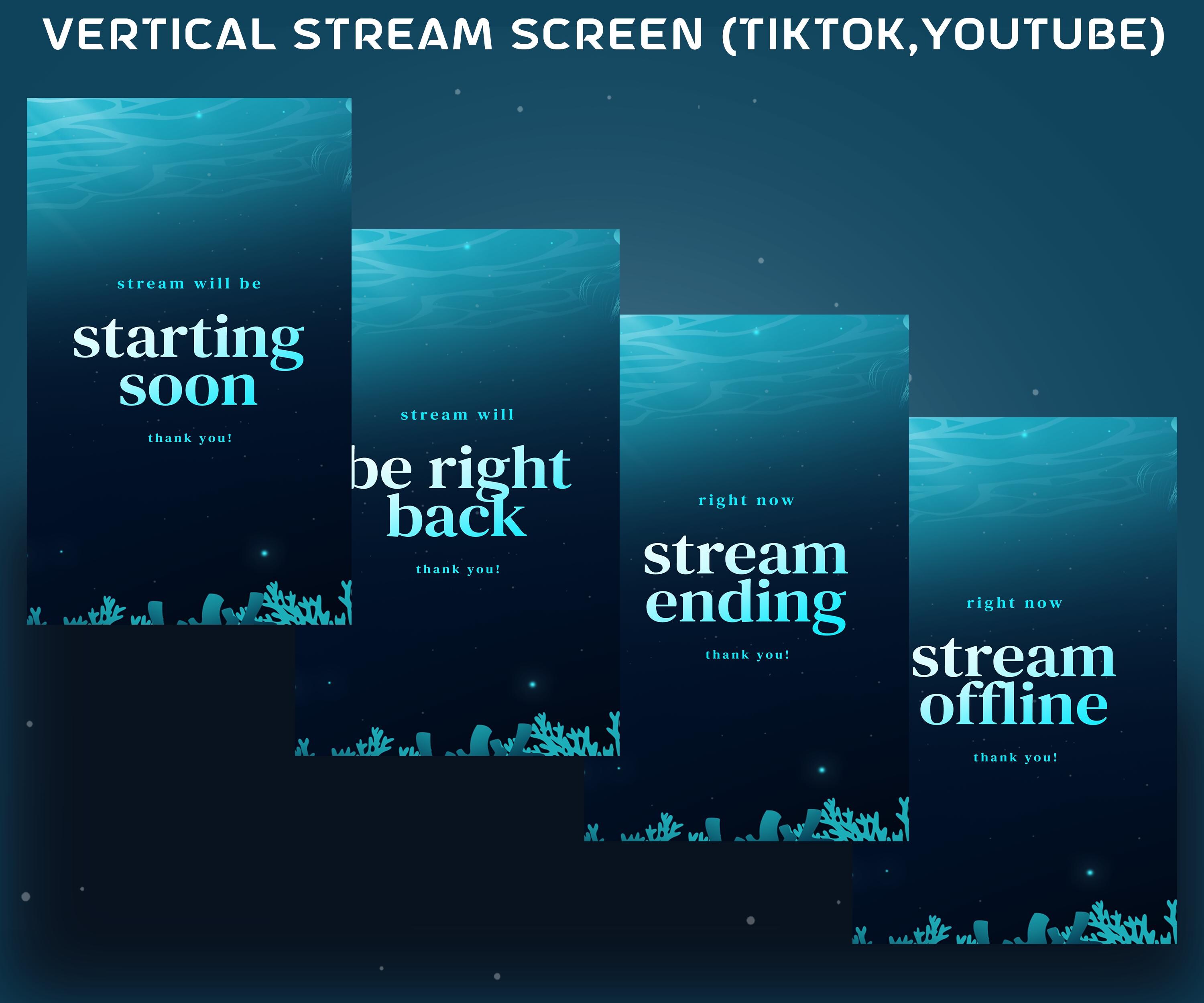 Hidden Reef Animated Stream Overlay Package, Dark Blue Overlay, Deep ...