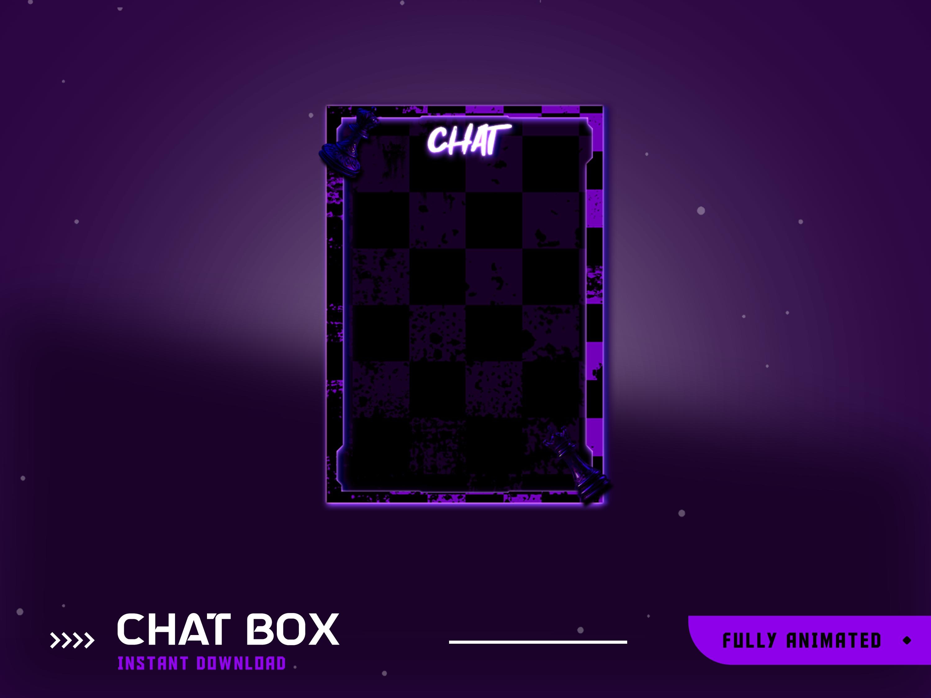 Dark Chess Animated Stream Overlay Package, Dark Purple Overlay, Chess ...