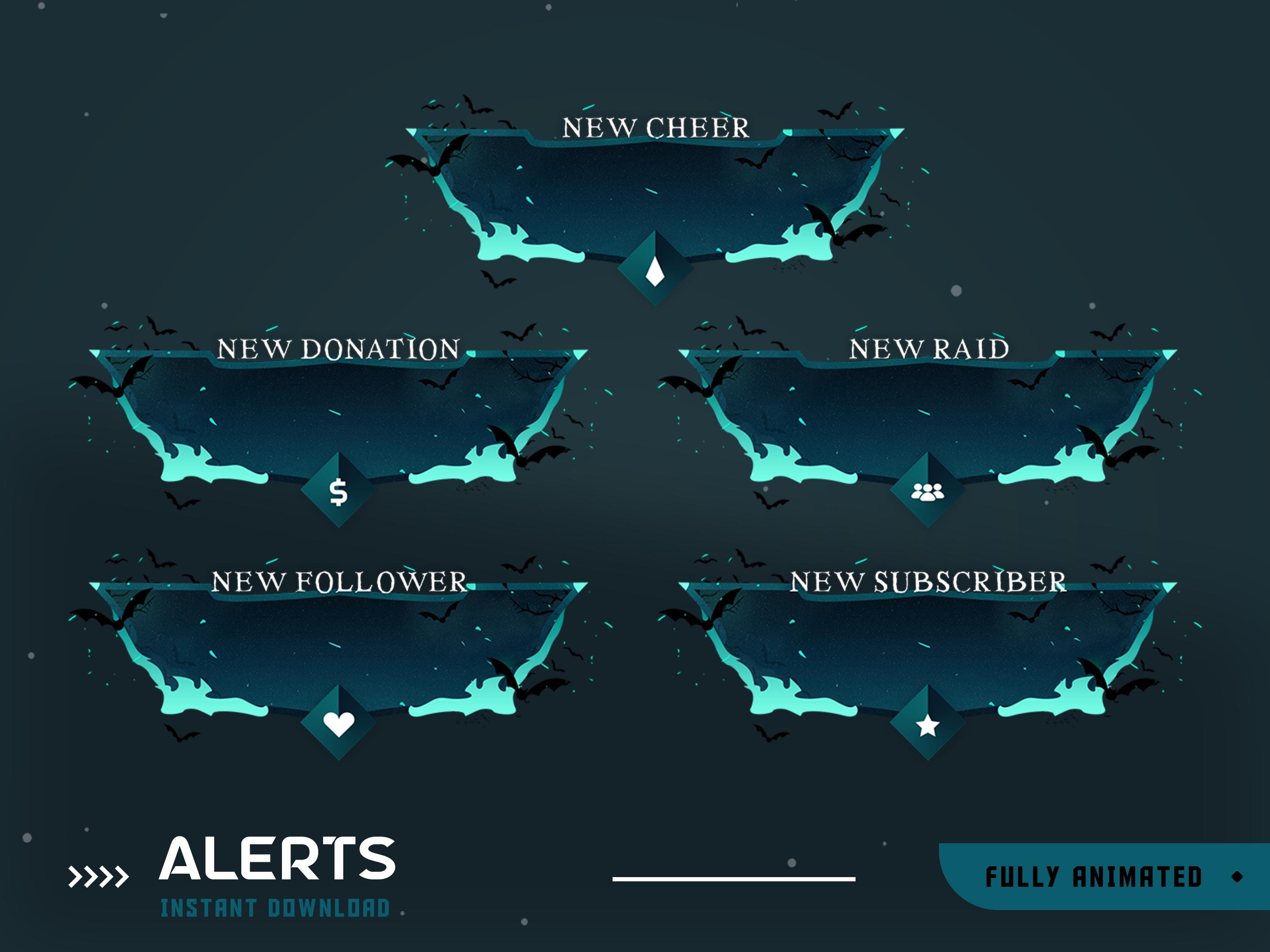 Ghost Stream Layout Ghostfire Grove Animated Stream Overlay Package, Horror Stream Package ...