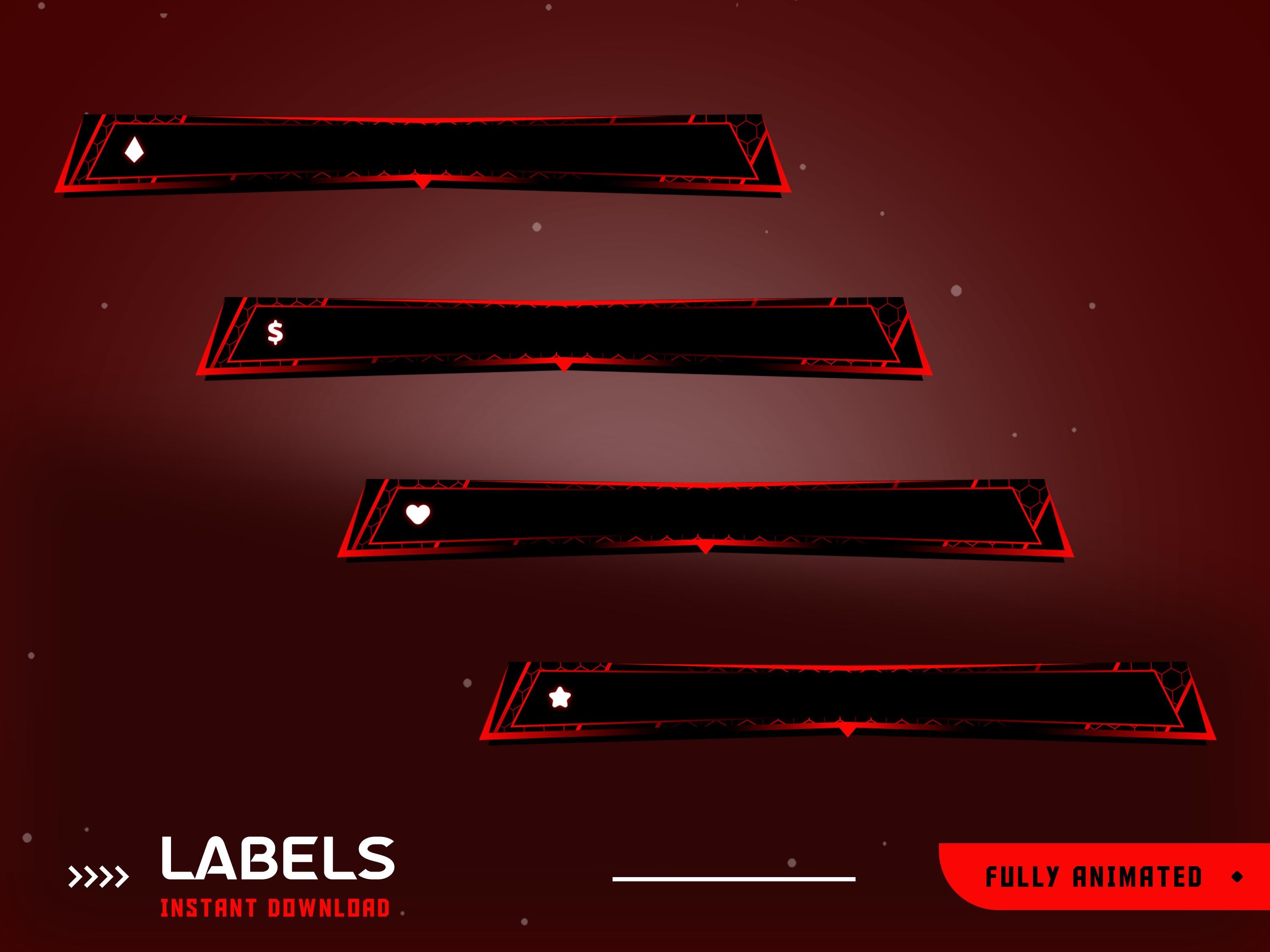 Overlay Matrix Icon Redline Matrix Animated Stream Overlay Package, Futuristic Stream ...