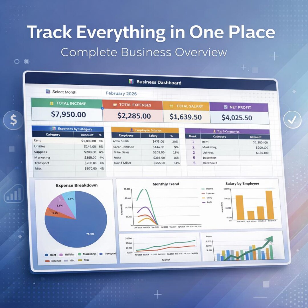 Employee Tracker Excel Template | Payroll Salary Calculator ...