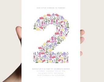 2nd Western Invitation for Girl Pink Cowgirl Birthday Digital Template First Rodeo Invite Editable Download Second Birthday Minimal Boho HS7