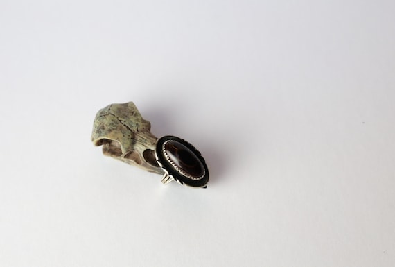 Sterling Silver Amber Stone Ring - image 3