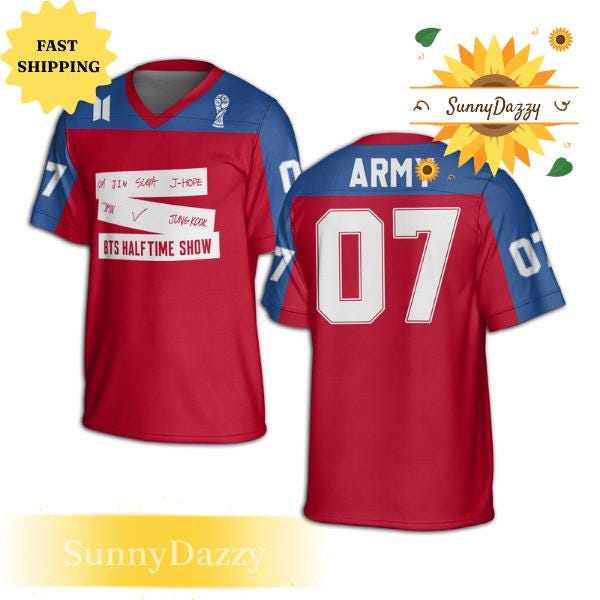 Discover Bangtan World Cup Football And Croptop Jersey, World Cup 2026, World Tour 2026, Kpop Gift For Fan