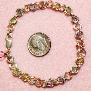 Fine Silver Captured Bead Chainmaille Bracelet