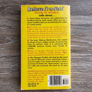 Ripley's Believe It Or Not Book of Women. 1976. An Almanac of Fascinating Facts and Remarkable Revelations... Paperback. image 2