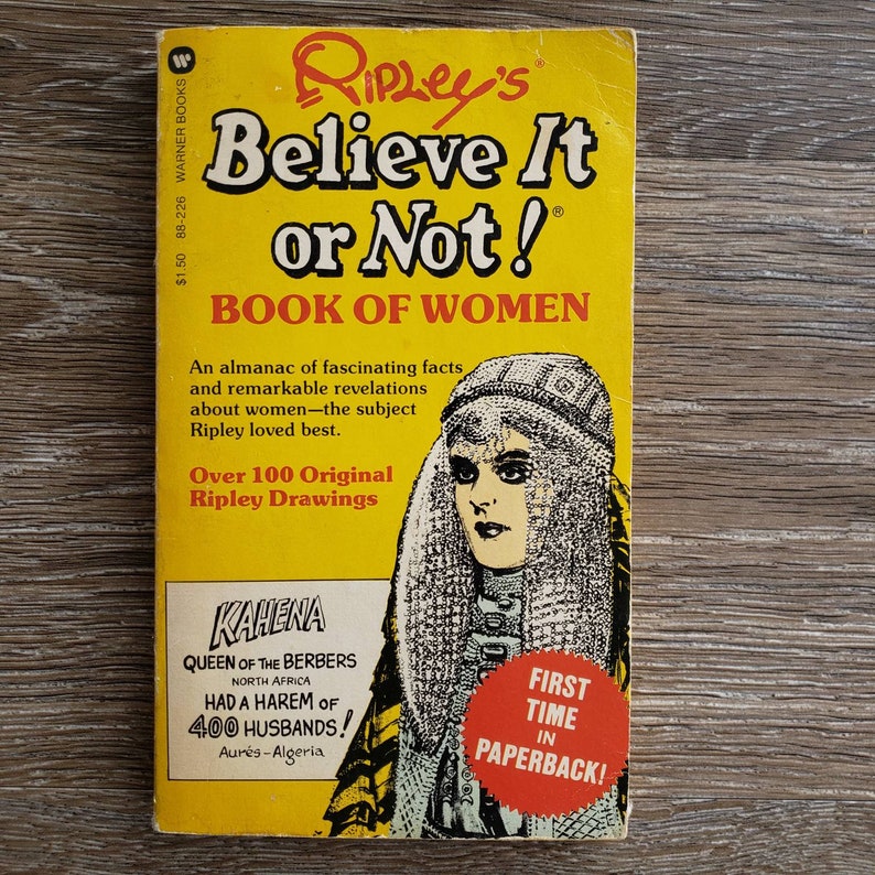 Ripley's Believe It Or Not Book of Women. 1976. An Almanac of Fascinating Facts and Remarkable Revelations... Paperback. image 1