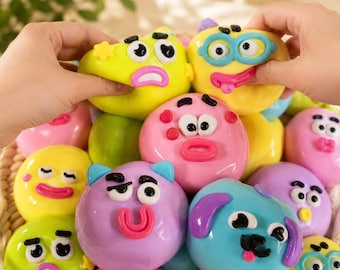 Gör-det-själv-hundansiktsbytes-squishy-leksak | Anpassningsbar sensorisk klämboll med fidgetmotiv