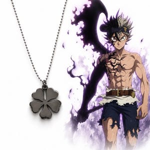 Black Clover Anime Necklace - Etsy