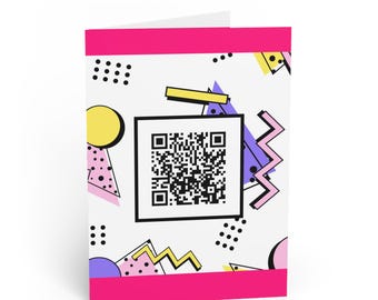 Rick Rolled' Happy Birthday Card - Classic Prank Birthday Card with QR Code
