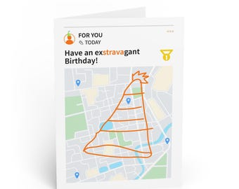 Strava Birthday Card - Have an exStravagant Birthday