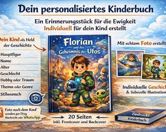 Libro infantil personalizado con foto | Tu hijo como héroe de su propia historia | Libro de recuerdos para toda la vida | Impreso