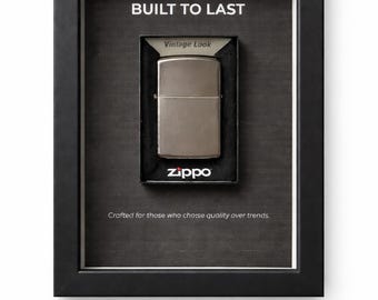Edición de colección ZIPPO® | Encendedor Zippo original enmarcado | Regalo para hombre | Personalizable | Encendedor | Regalo para novio