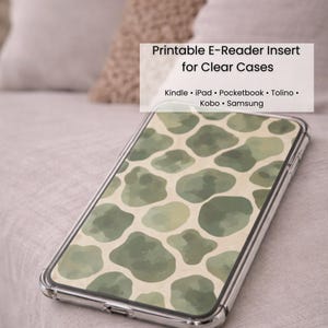 Animal Print E-Reader Insert Set (PDF) – Leopard  Green Clear Case Cover | für Kindle, Kobo, Tolino & iPad