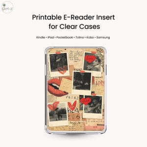 Vintage Love E-Reader Insert (PDF) – Collage Clear Case Cover | für Kindle, Kobo, Tolino & iPad