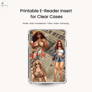 Influencer Girl E-Reader Insert (PDF) – Fashion Illustration Clear Case Cover | für Kindle, Kobo, Tolino & iPad