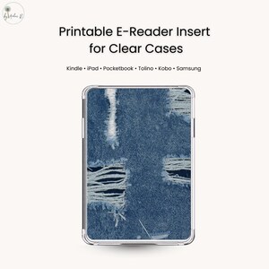 Denim-Look E-Reader Insert (PDF) – Jeans-Textur Clear Case Cover | für Kindle, Kobo, Tolino & iPad