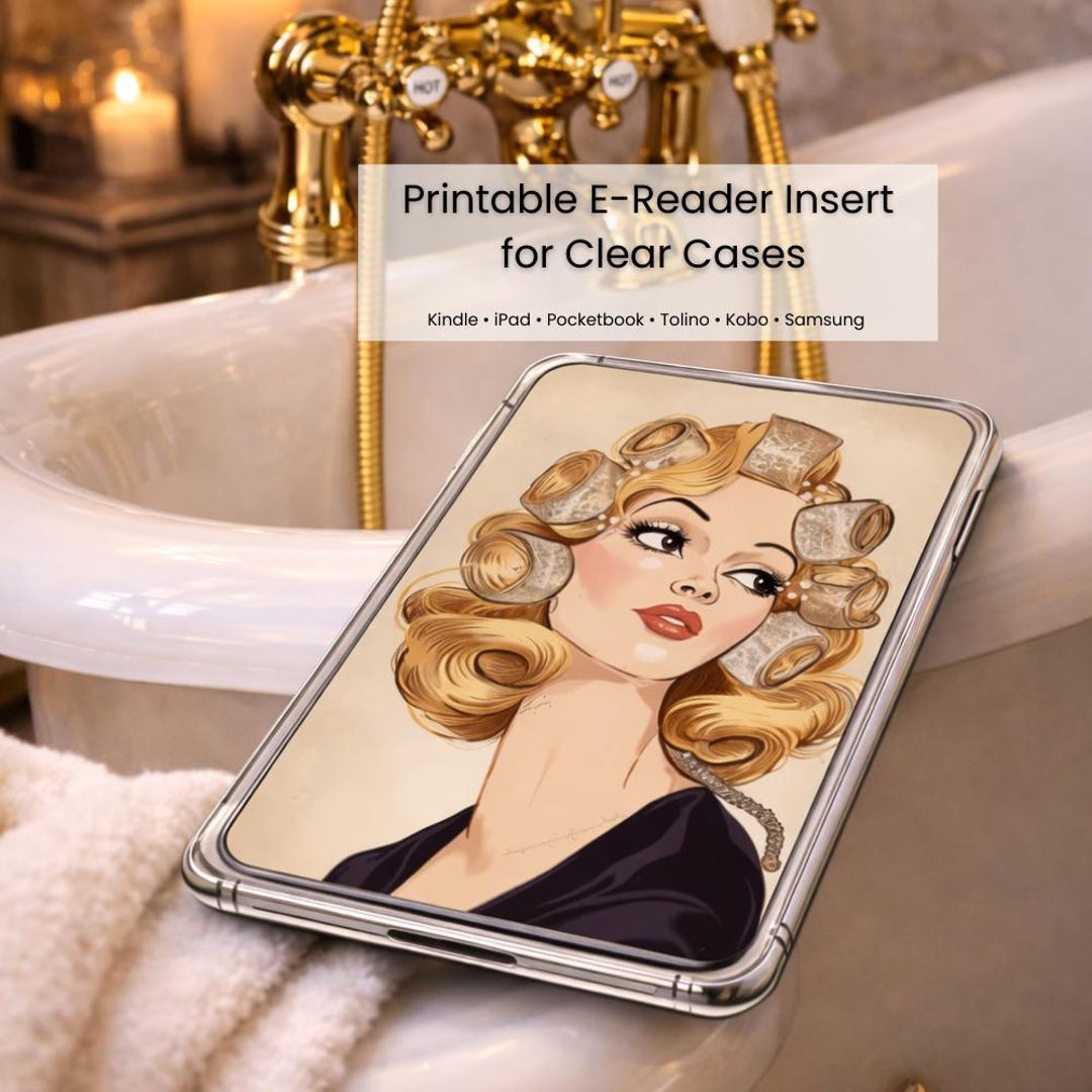 Lady Insert Object Printable E-reader Insert Vintage Woman Illustration | Retro Portrait ...