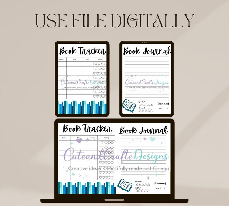 Book Tracker Printable PDF | Reading Log Journal (digital Download) - Etsy