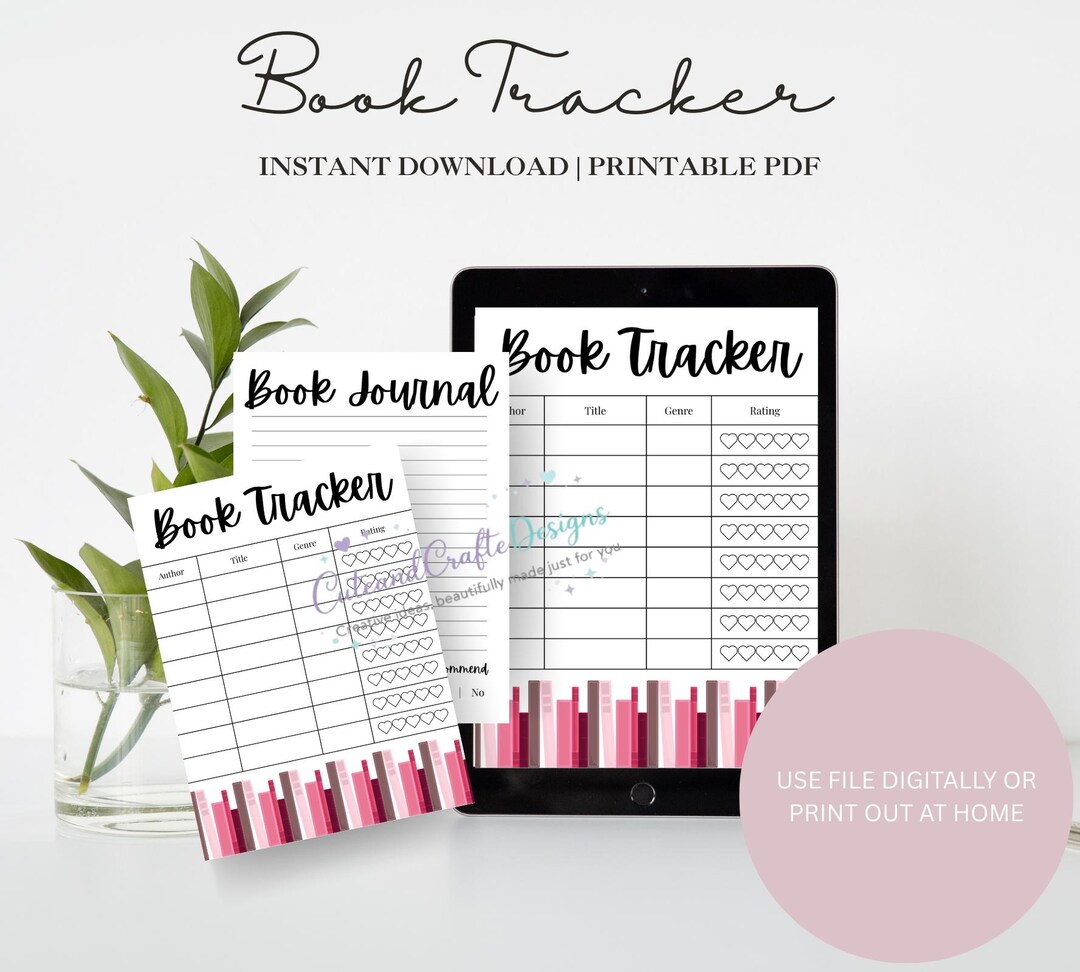 Book Tracker Printable | Reading Log Journal (digital Download) - Etsy