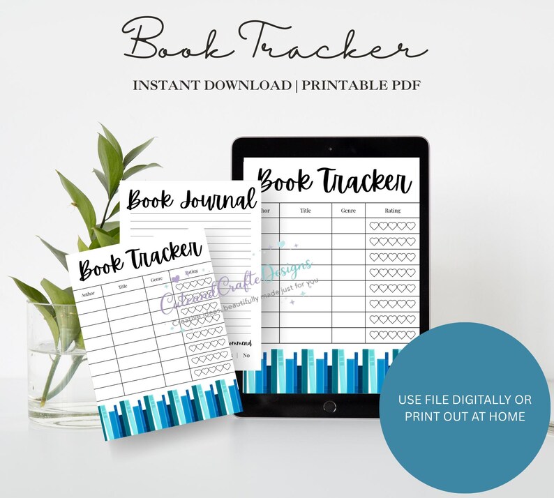 Book Tracker Printable PDF | Reading Log Journal (digital Download) - Etsy
