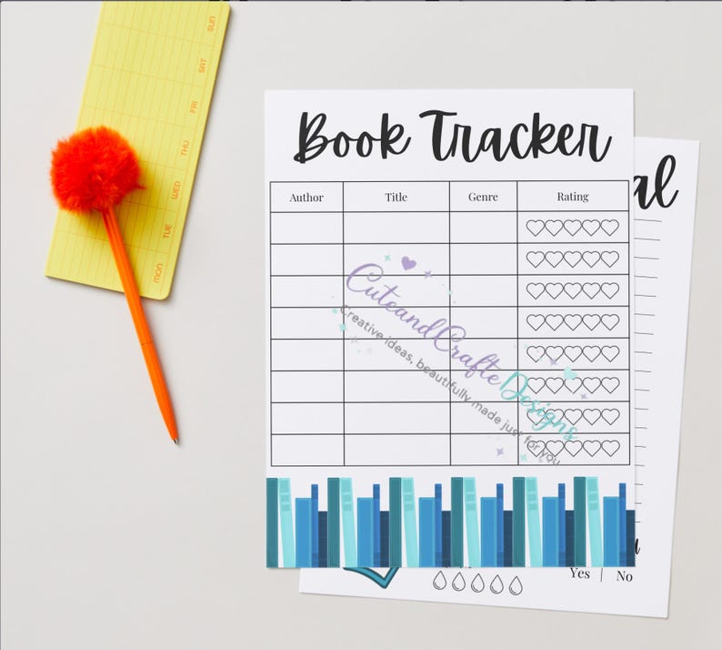 Book Tracker Printable PDF | Reading Log Journal (digital Download) - Etsy