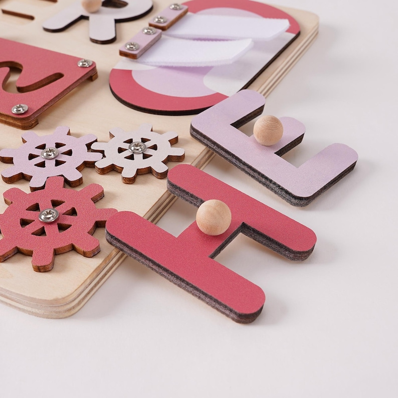 Personalized Name Puzzle, Kids Busy Board, Early Learning Puzzle, Baby Room Decor, 1st Birthday Gift for Kids, Baby Girl 1st Christmas Gift