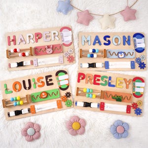 Personalized Name Puzzle, Kids Busy Board, Early Learning Puzzle, Baby Room Decor, 1st Birthday Gift for Kids, Baby Girl 1st Christmas Gift