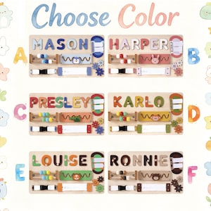 Personalized Name Puzzle, Kids Busy Board, Early Learning Puzzle, Baby Room Decor, 1st Birthday Gift for Kids, Baby Girl 1st Christmas Gift