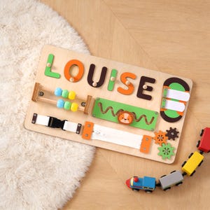 Personalized Name Puzzle, Kids Busy Board, Early Learning Puzzle, Baby Room Decor, 1st Birthday Gift for Kids, Baby Girl 1st Christmas Gift
