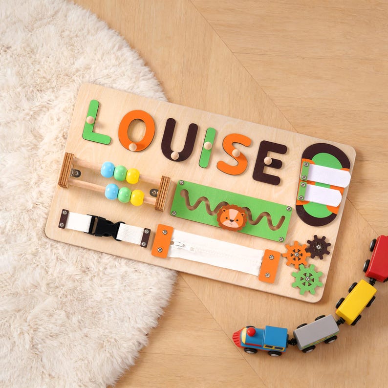 Personalized Name Puzzle, Kids Busy Board, Early Learning Puzzle, Baby Room Decor, 1st Birthday Gift for Kids, Baby Girl 1st Christmas Gift