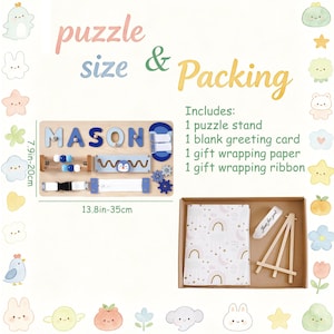Personalized Name Puzzle, Kids Busy Board, Early Learning Puzzle, Baby Room Decor, 1st Birthday Gift for Kids, Baby Girl 1st Christmas Gift