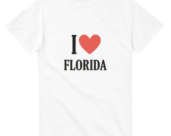 I Love Florida Tシャツ、クラシックコットングラフィックTシャツ