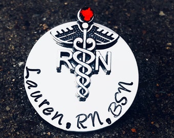 Personalized RN Pin - Nurse Pinning Ceremony Gift