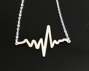 ekg heartbeat necklace ekg heartbeat necklace