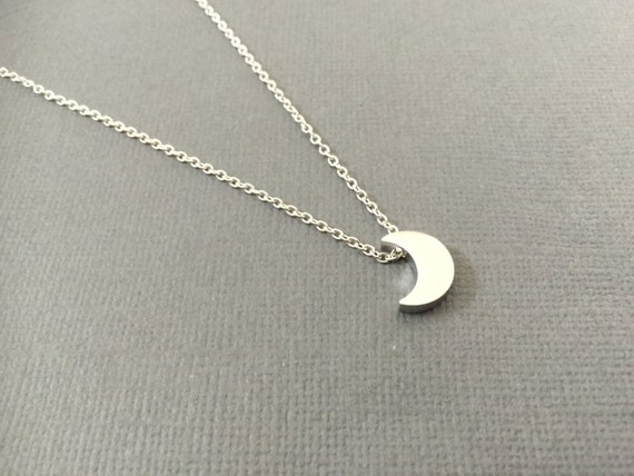◆STONEHENgE◆ Silver Moon Necklace SC25A28E SCE-25A28E-NSWC Beautiful, Silver, Crescent, Moon, Necklace - Etsy