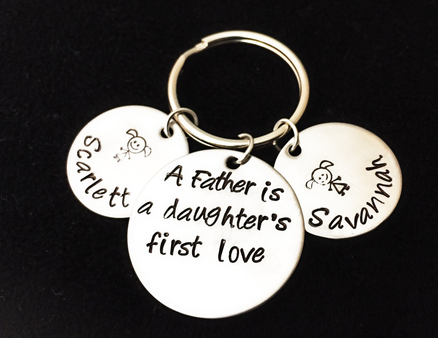 Personalized Father's Day Keychain: Stainless Steel, Daughter's