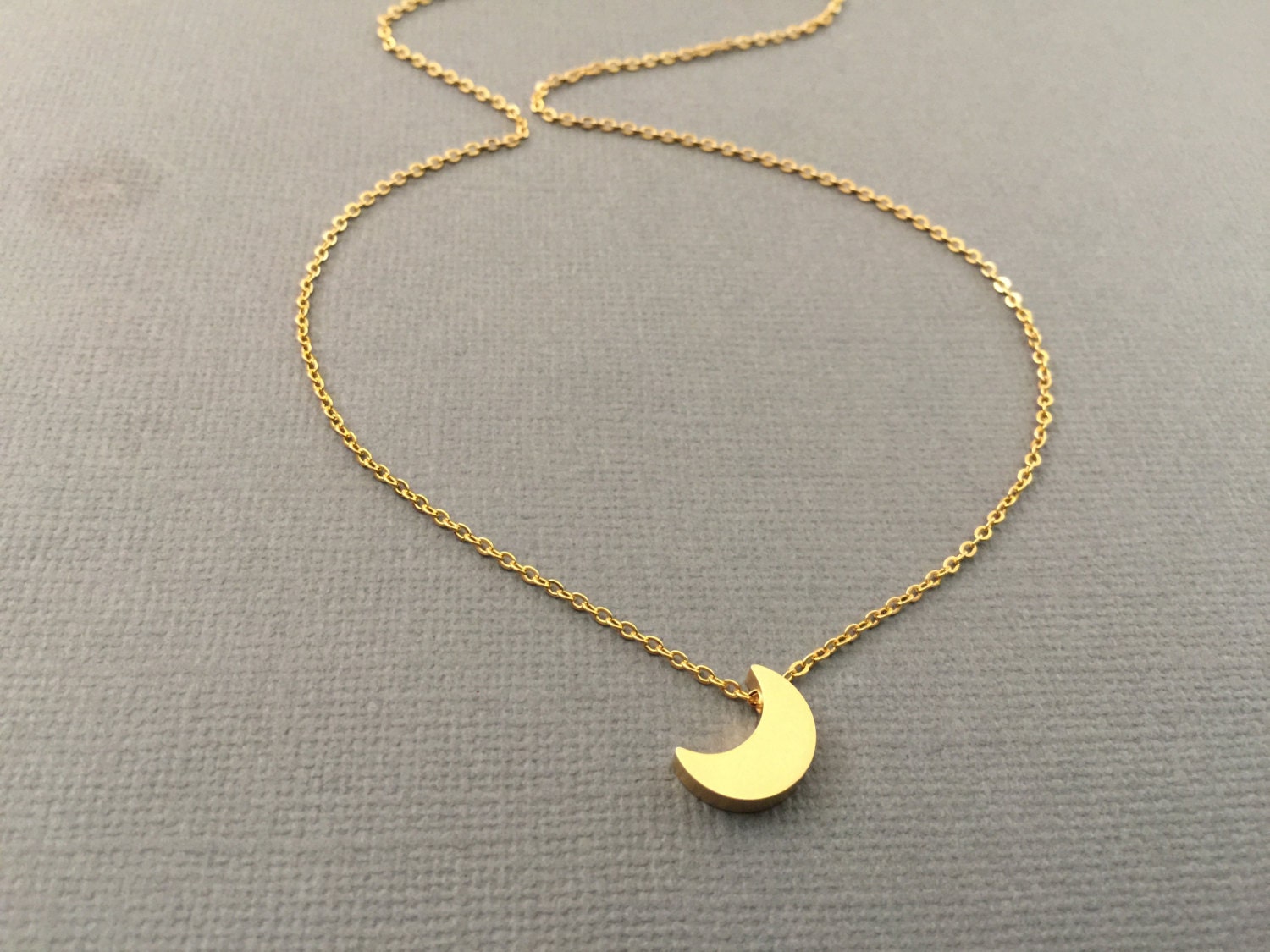 Beautiful Gold crescent Moon Necklace | Etsy