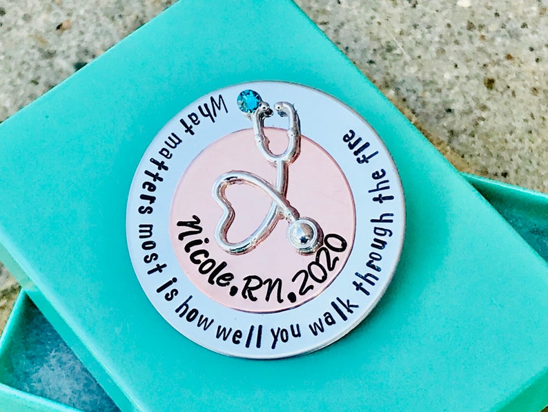 Registered Nurse Pin Pinning Ceremony Custom Stacked Nurse Etsy