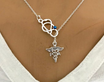 Personalized PA Necklace: Stethoscope Charm, Physician Assistant Gift