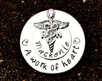RN Nursing Pin For Pinning Ceremony- RN Nurse Pin For Registered Nurse-Personalized  Nursing Pin-RN Nursing School Graduate-Gift for nurse