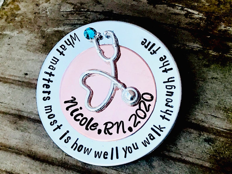 Registered Nurse Pin Pinning Ceremony Custom Stacked Nurse Etsy