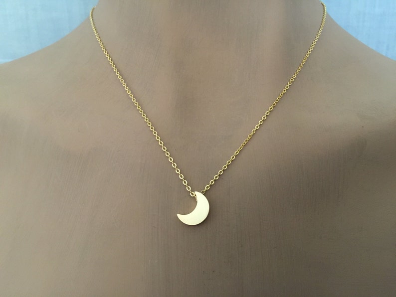 Beautiful Gold crescent Moon Necklace | Etsy