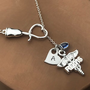 RDMS  Necklace - Ultrasounds scan pendant -Doppler Ultrasound Scan lariat necklace - Custom Ultrasound Wand Necklace - DMS gift
