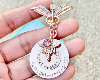 Pin personalizado de BSN en oro rosa: regalo de graduación de enfermería