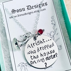 Wicked Witch Quote Necklace: Wizard of Oz Inspired, Hand Stamped Jewelry