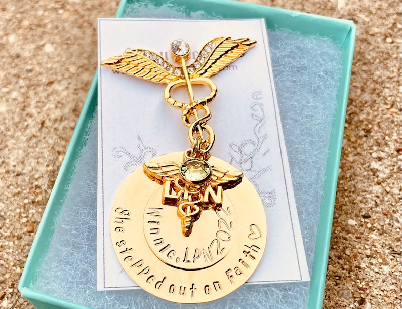 Gold Stethoscope LPN Pin Gold Nurse Pin LPN BSN Rn Nurse Etsy