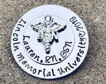 University Nurse Pin for Pinning Ceremony , Personalized Nurse Pin for RN Graduation ,RN, BSN, pin,Nursing Pinning Ceremony,Nurse Gift