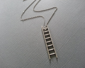 Antique Silver Ladder Necklace